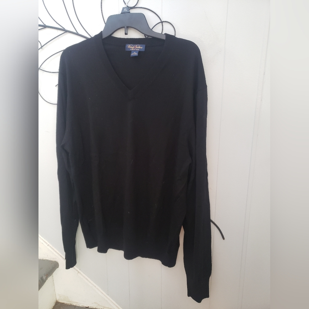 Brooks Brothers Saxon wool v-neck sweater sz xl